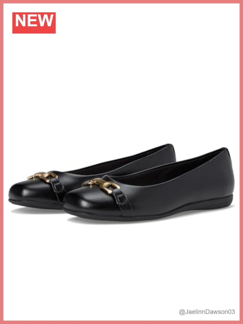 Leather Square Toe Ballet Flats with Arch Support Pull-On